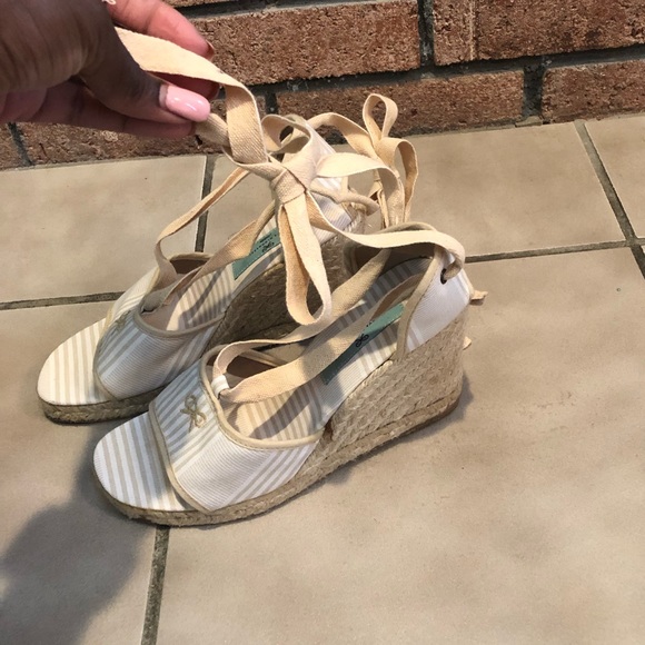 Anya Hindmarch Ankle Wrap Espadrille Wedges - Picture 7 of 7